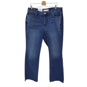 SLINK Jeans Curvy Aubree Raw Hem Bootcut Jeans Size 18